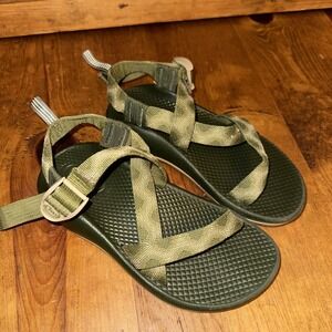 Chaco Z1 Cloud Adjustable Strap Sandals Green Vortex Avocado Kids Youth Size 2